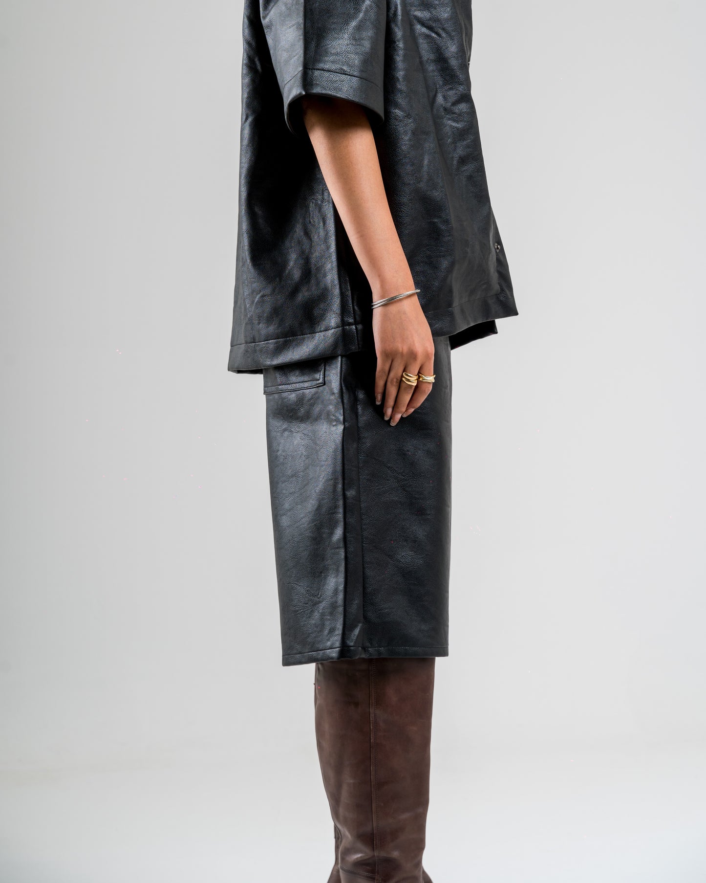 Faux Leather Shorts